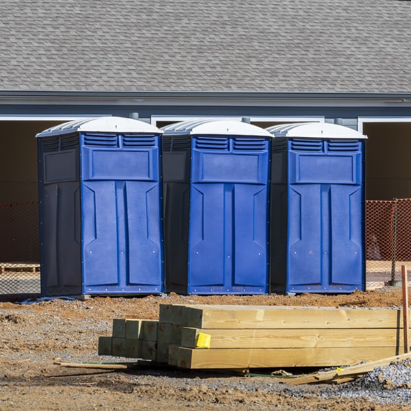 is there a specific order in which to place multiple portable toilets in Brandonville